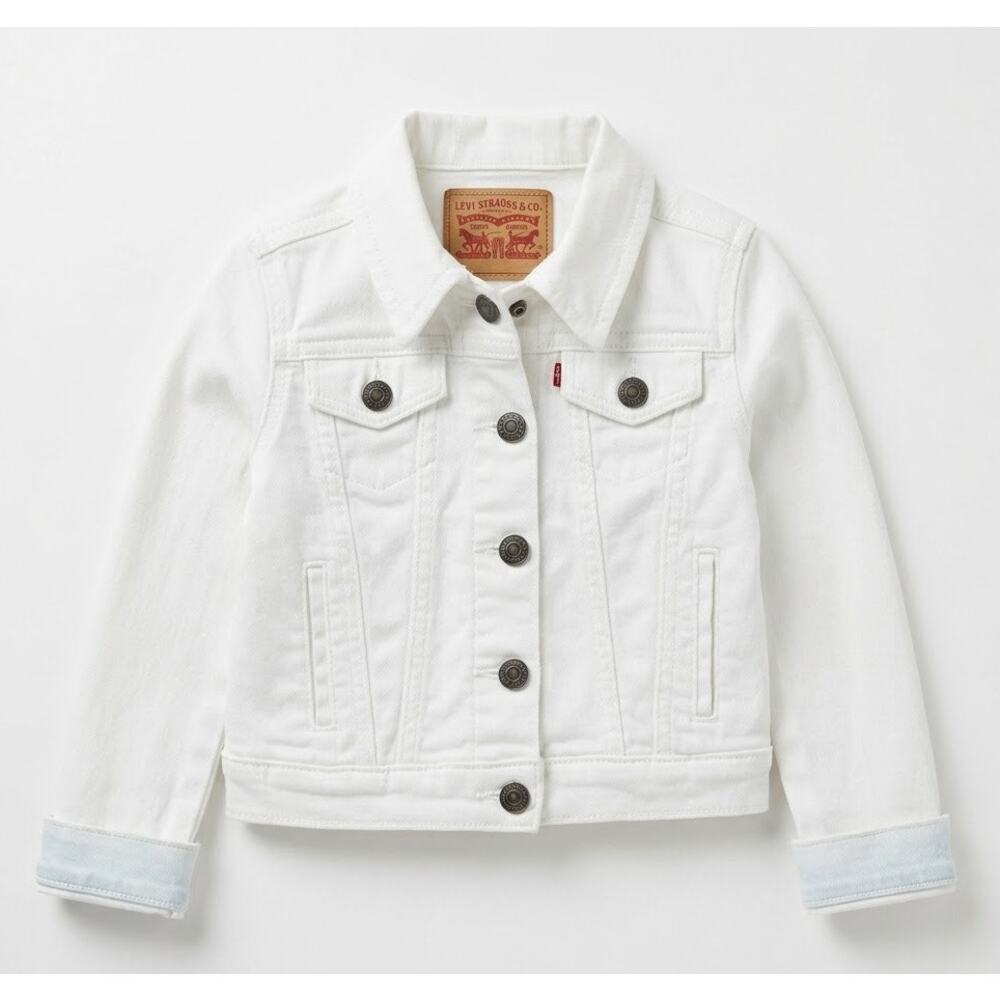 Levi's Toddler Girls White Denim Trucker Jacket Size 2T
